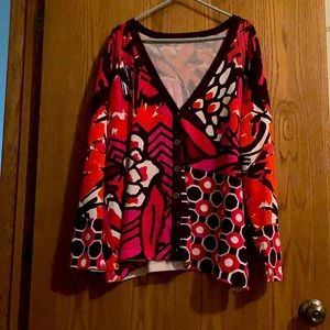 Pink and black cardigan